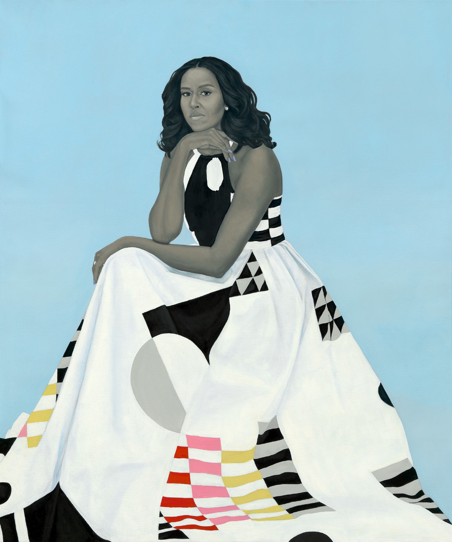 Michelle Obama portrait painted by Amy Sherald